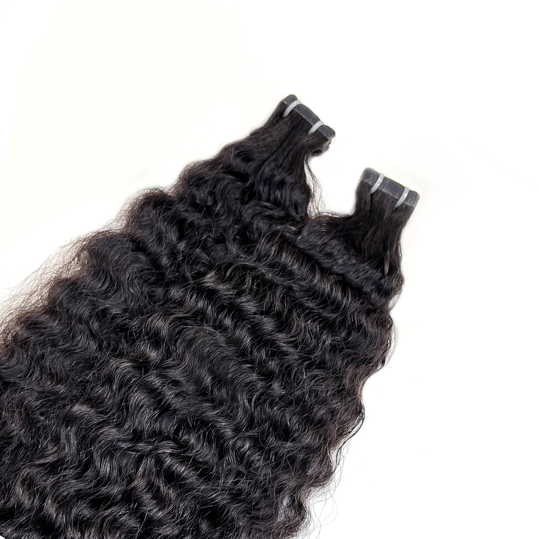 Tape-In Extensions-Textured Raw Curly