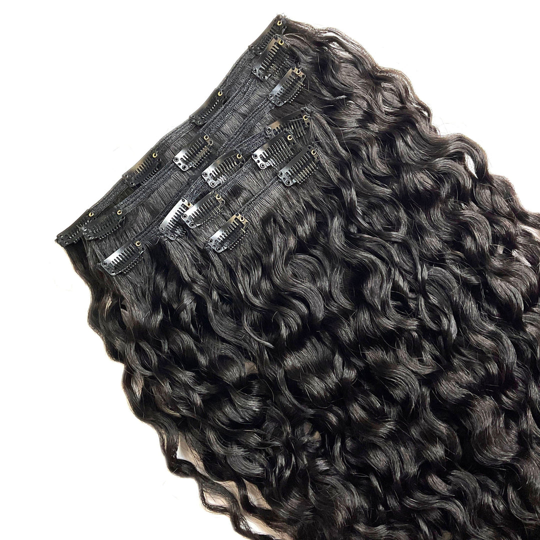 Raw Cambodian Curly Wave Clip-Ins (Pre-Order – Ships in 21 days)