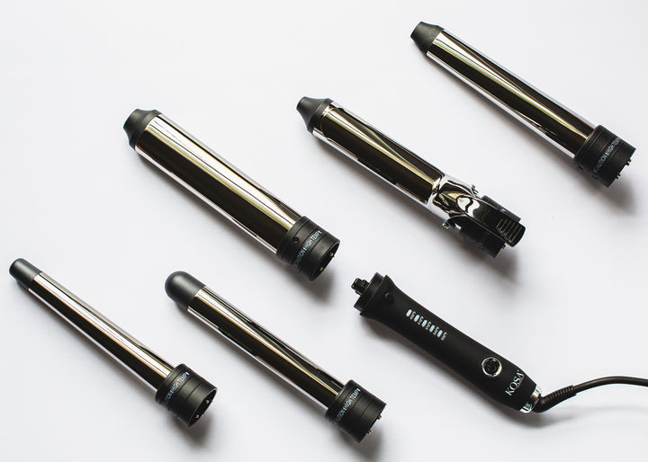 The 5-in-1 Interchangeable Titanium Curling Iron Set-Only at YUMMY EXTENSIONS