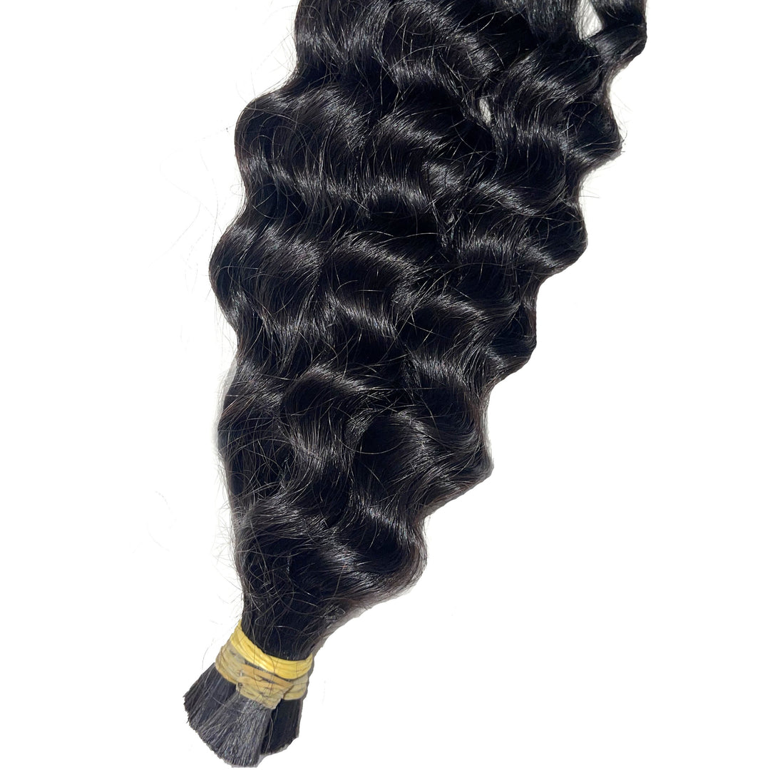 Raw Boho Deep Wave Bulk Braiding Hair