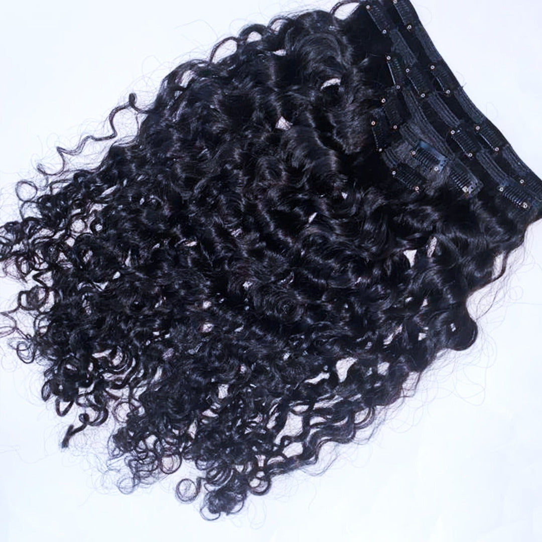Raw Cambodian Curly Wave Clip-Ins (Pre-Order – Ships in 21 days)