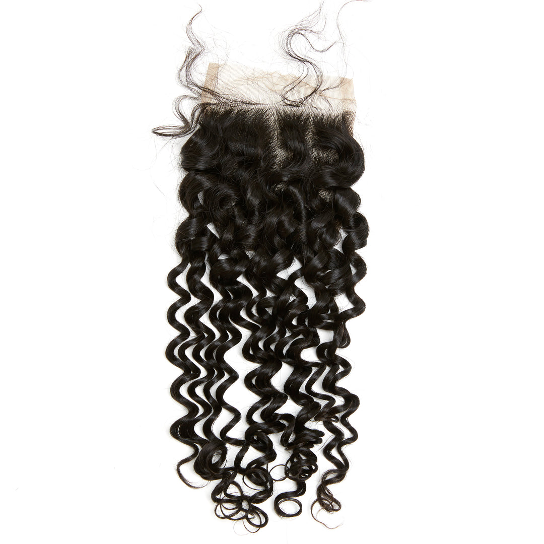 YUMMY Virgin Loose Curl HD Lace Closure-Dark