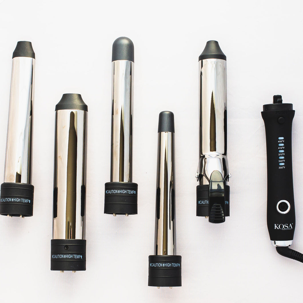NEW! The 5-in-1 Interchangeable Titanium Curling Iron Set-Only at YUMMY EXTENSIONS